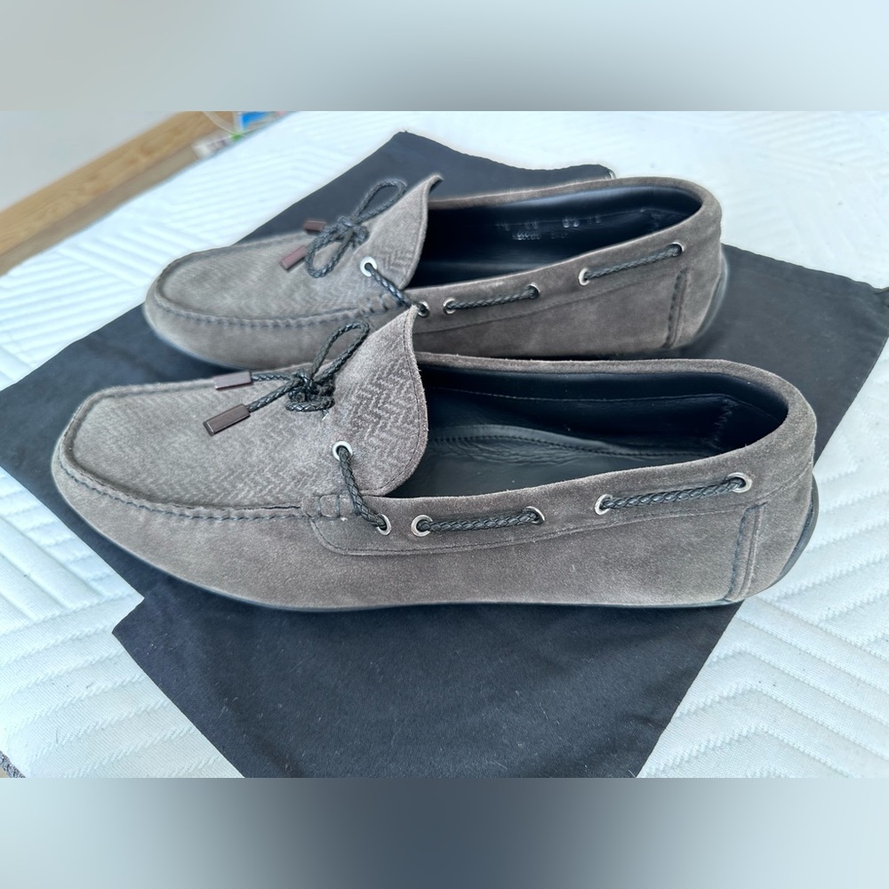 Ermenegildo Zegna suede men’s loafers size 8.5M US
